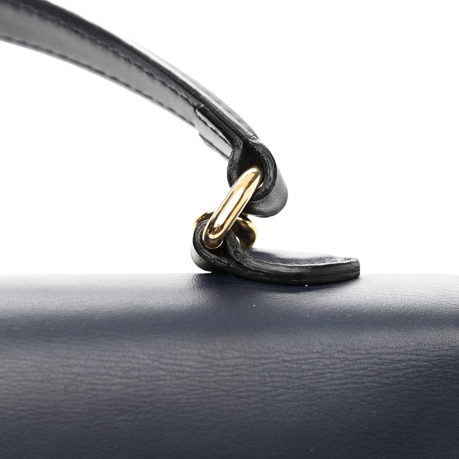 Gucci Calfskin Medium Padlock Signature Top Handle Bag Navy 14 of 14