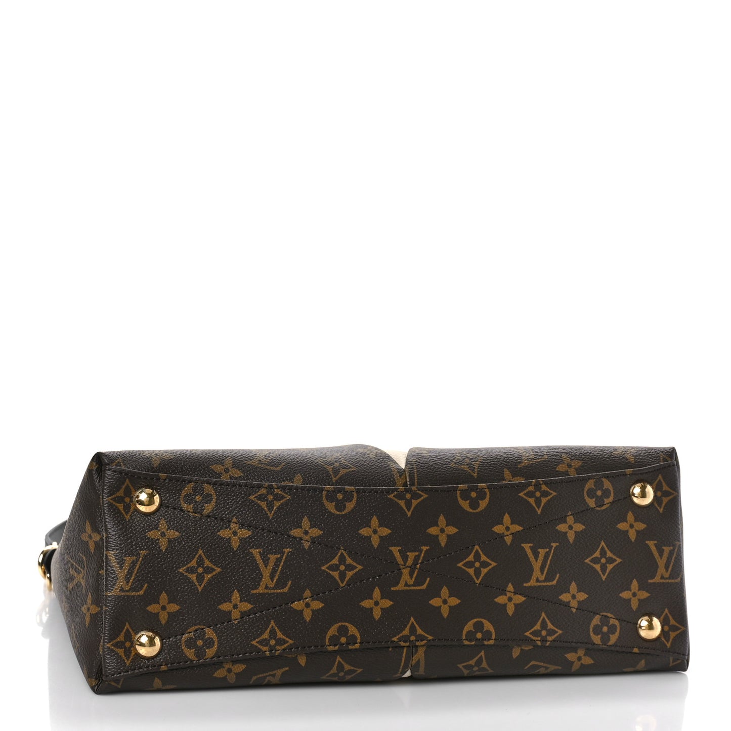 Monogram Braided V Tote MM Creme