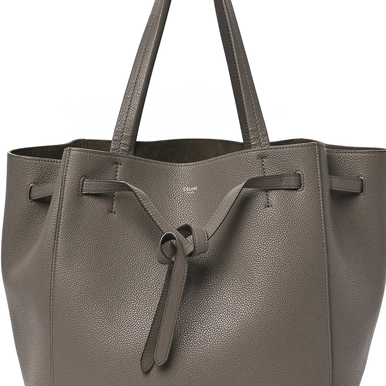 Celine Soft Grained Calfskin Small Belt Cabas Phantom Taupe 8 of 12