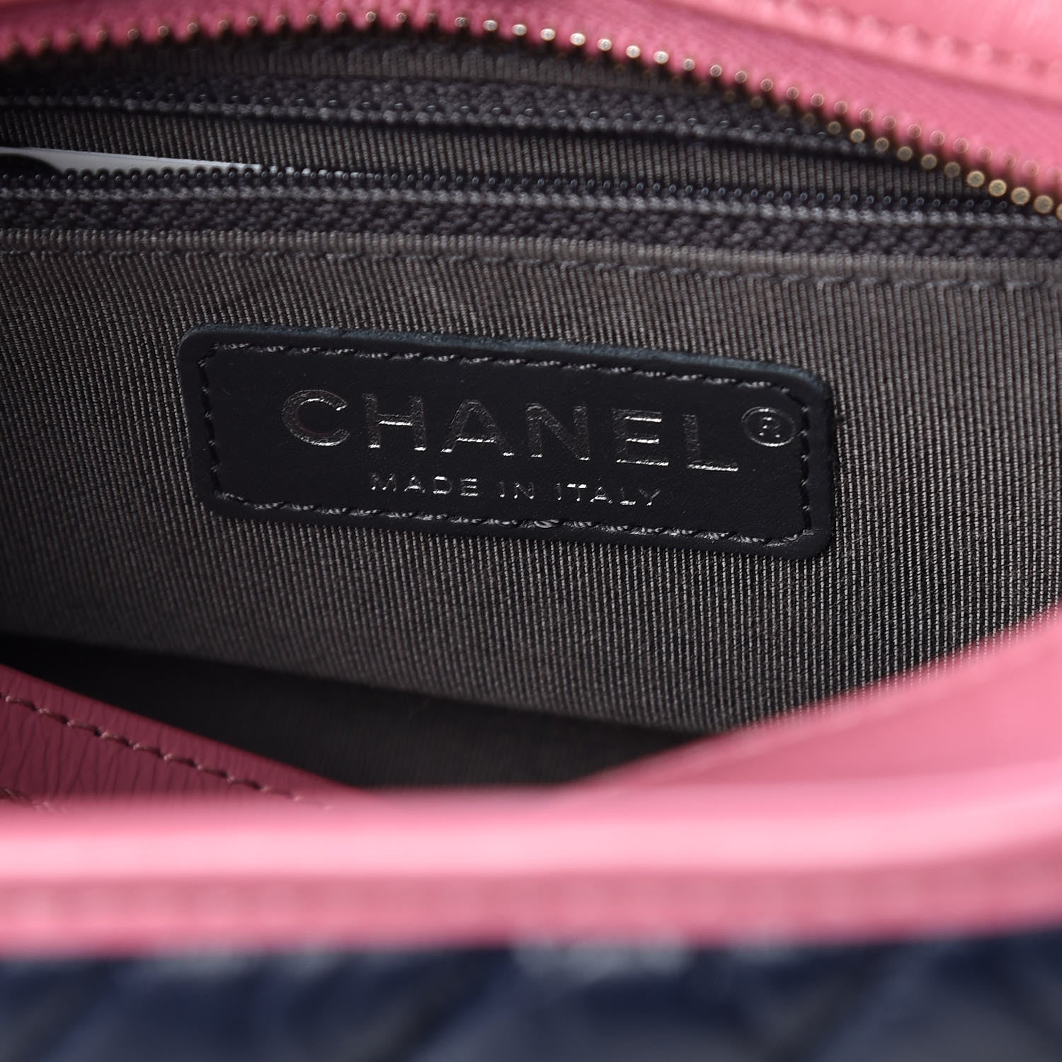 Chanel Aged Calfskin Chevron Quilted Small Gabrielle Hobo Dark Pink Navy 8 of 11