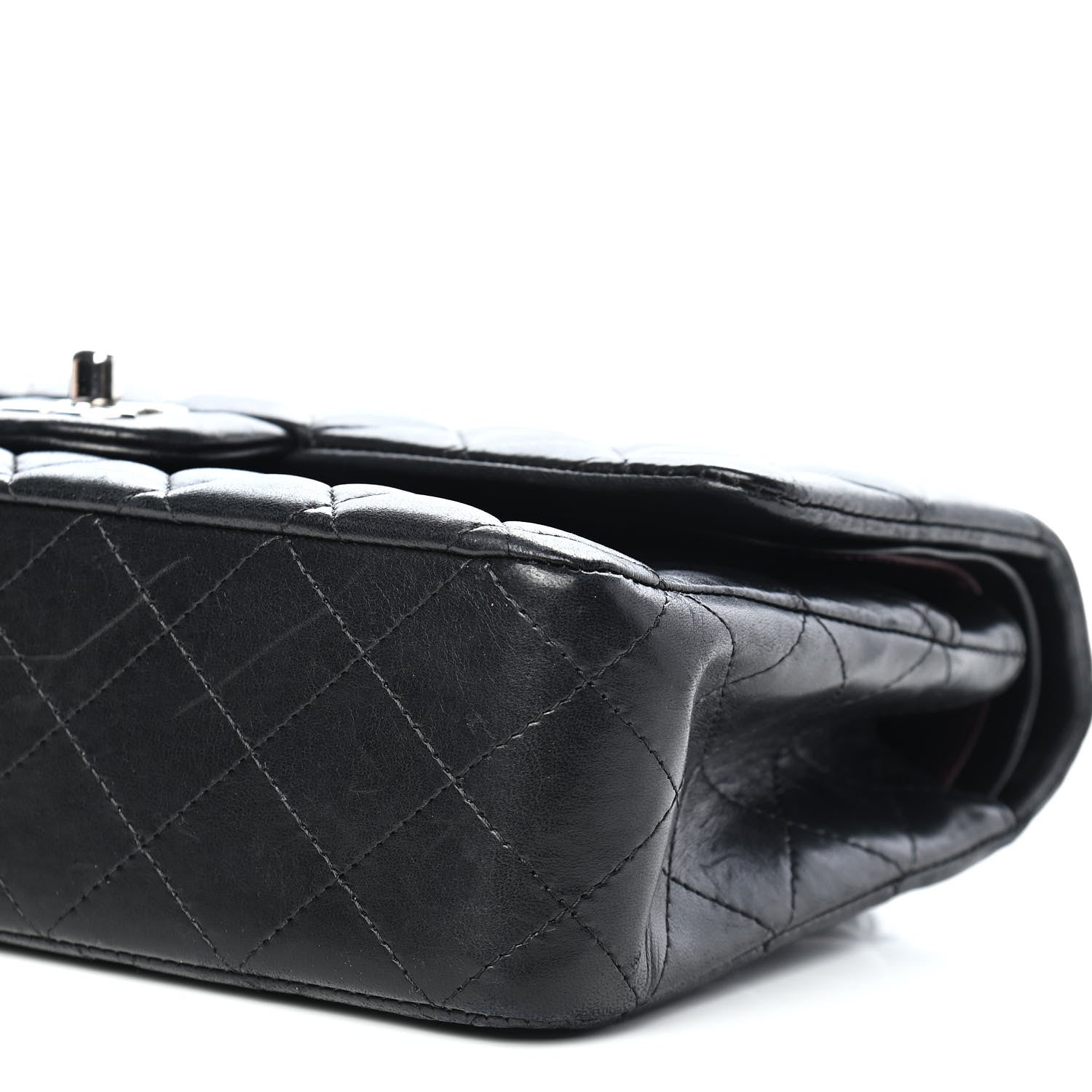 Chanel Lambskin Quilted Medium Double Flap Black 8 of 8