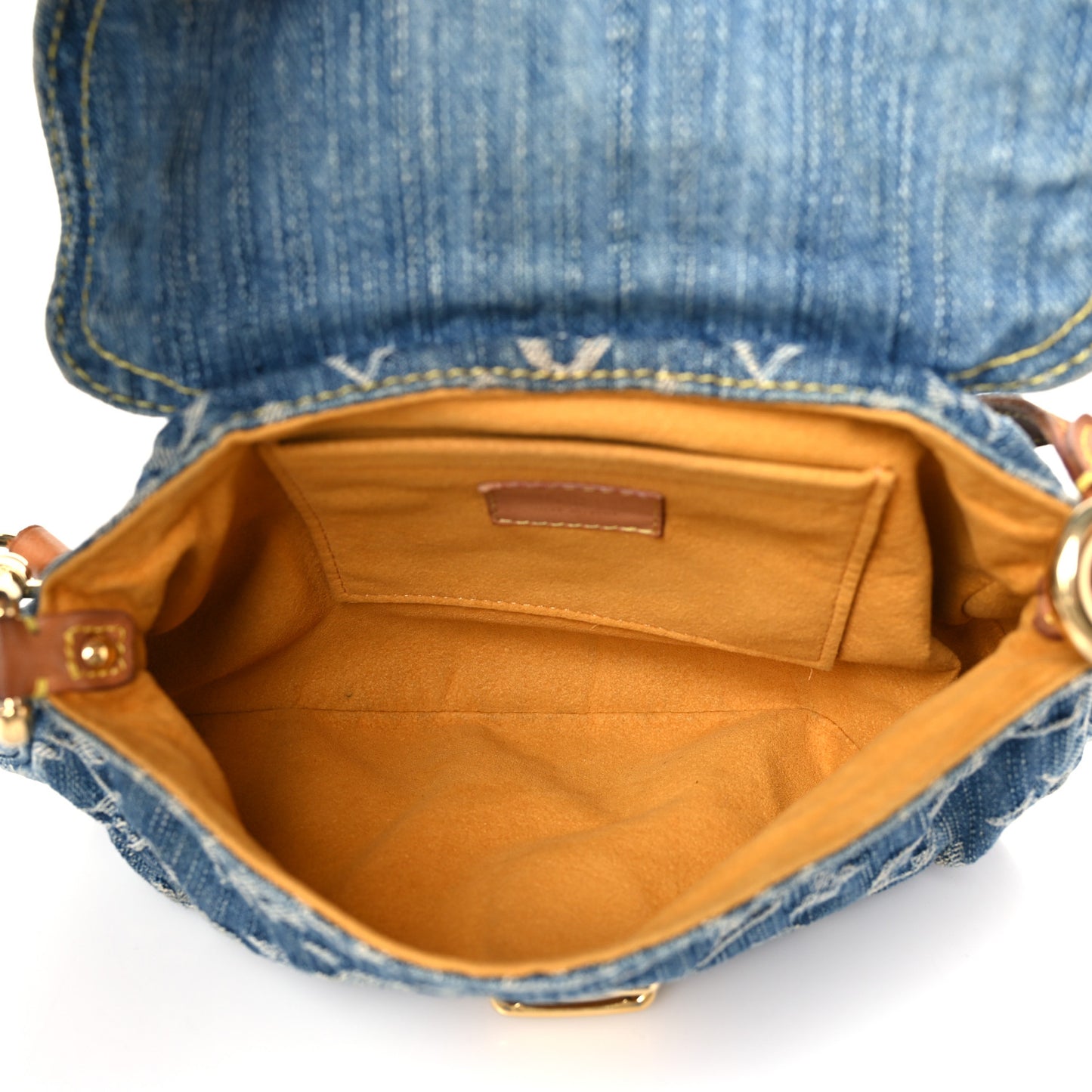 Monogram Denim Mini Pleaty Blue