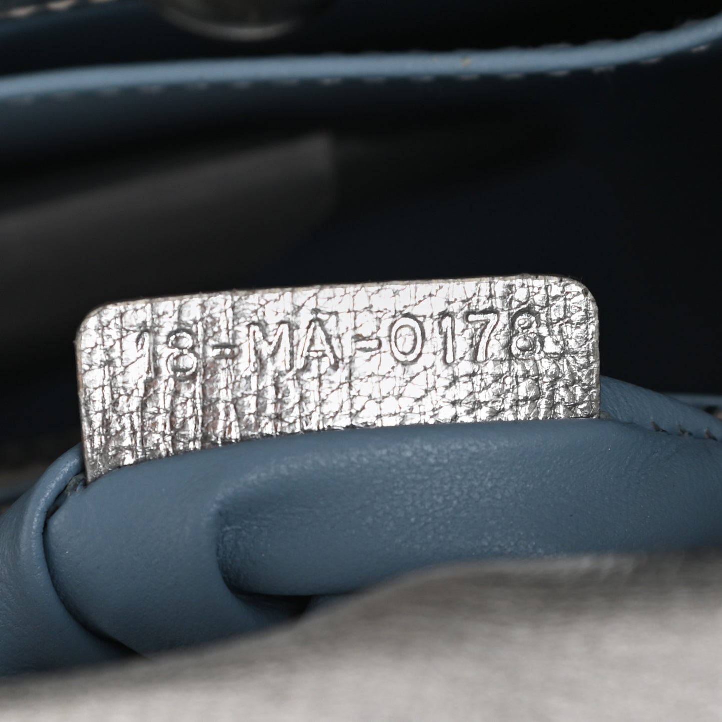 Metallic Grained Calfskin Cannage Small Lucky Badges My Lady Dior Silver