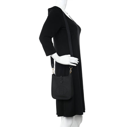 Hermes Taurillon Clemence Evelyne TPM Black 2 of 11