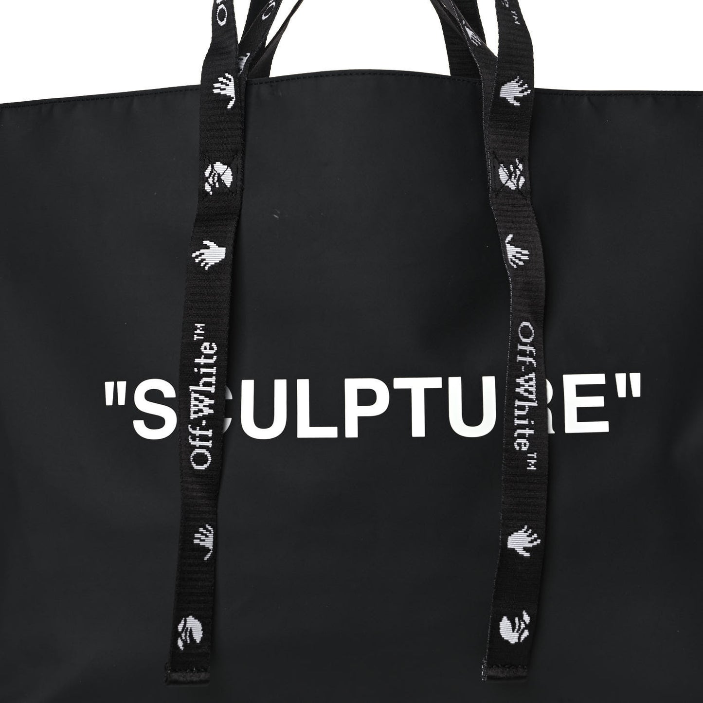 Nylon Sculpture Tote Bag Black