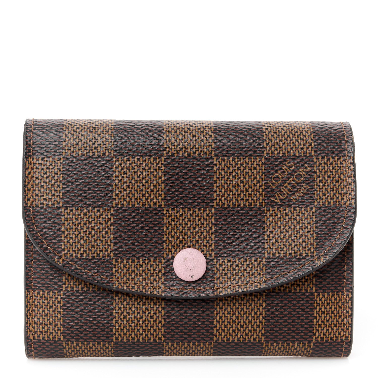 Louis Vuitton Damier Ebene Rosalie Coin Purse Rose Ballerine 1 of 9