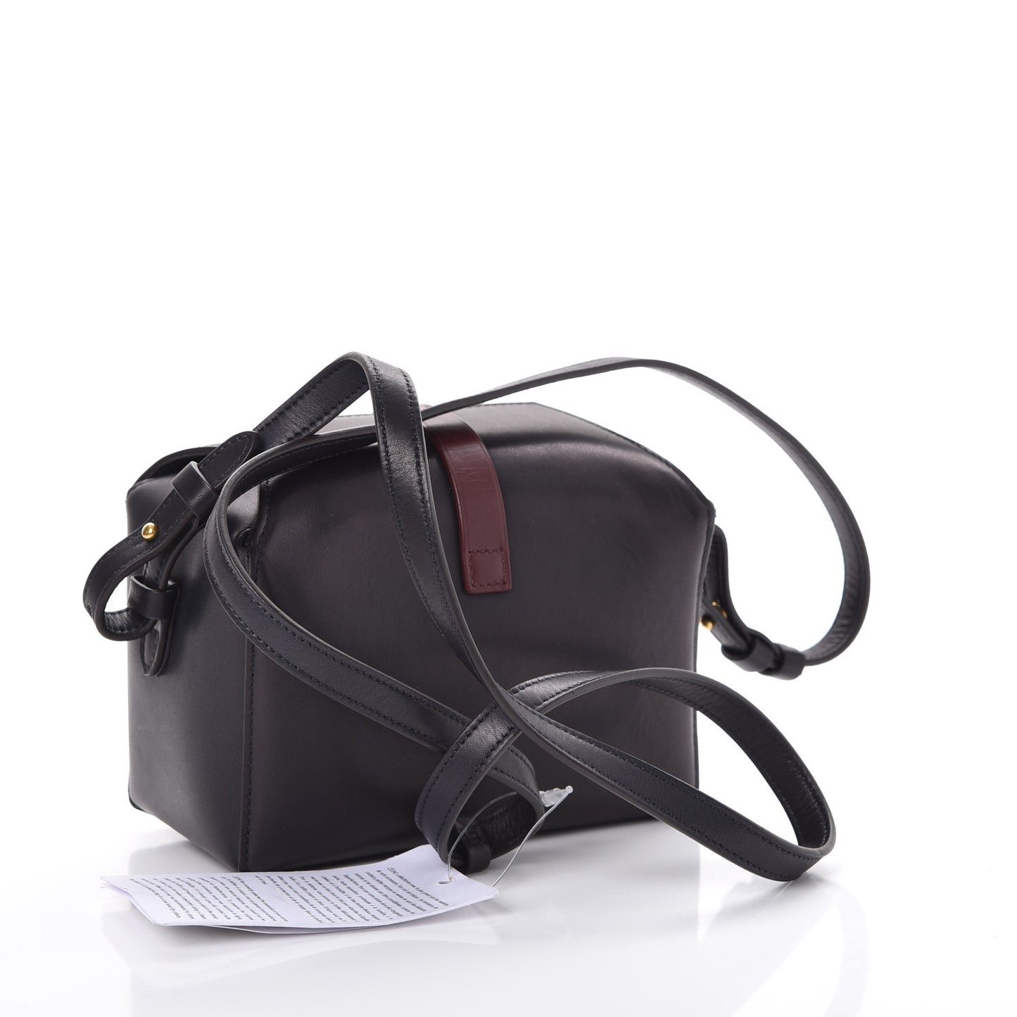 Sleek Calfskin Box On Strap Bag Navy Blue