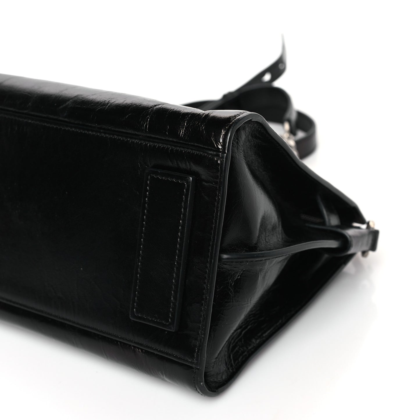 Glace Calfskin Baby Souple Sac De Jour Black