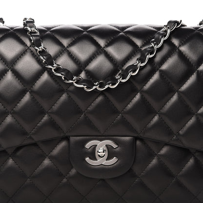 Chanel Lambskin Quilted Jumbo Single Flap Black 6 of 11