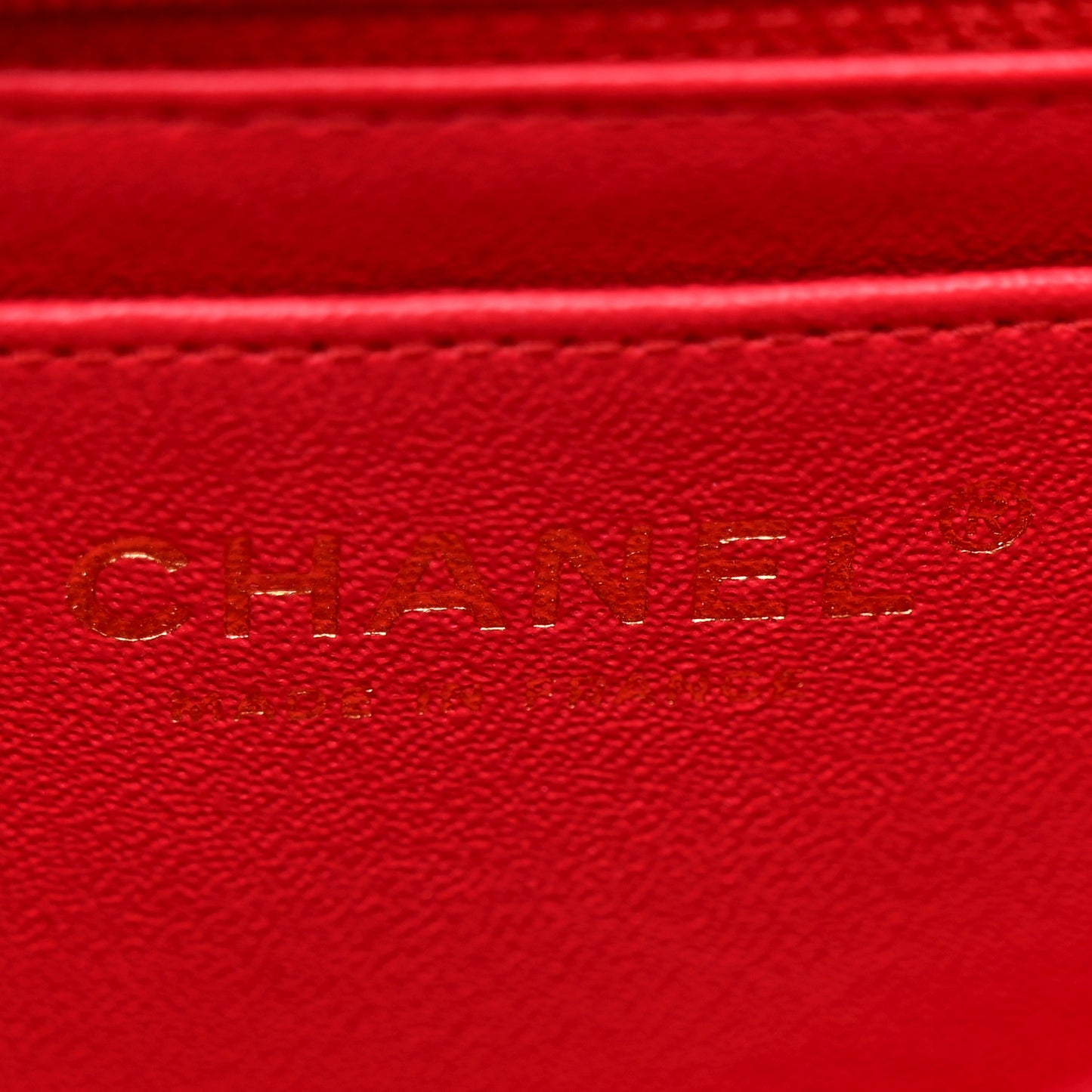 Lambskin Quilted Mini Rectangular Flap Red