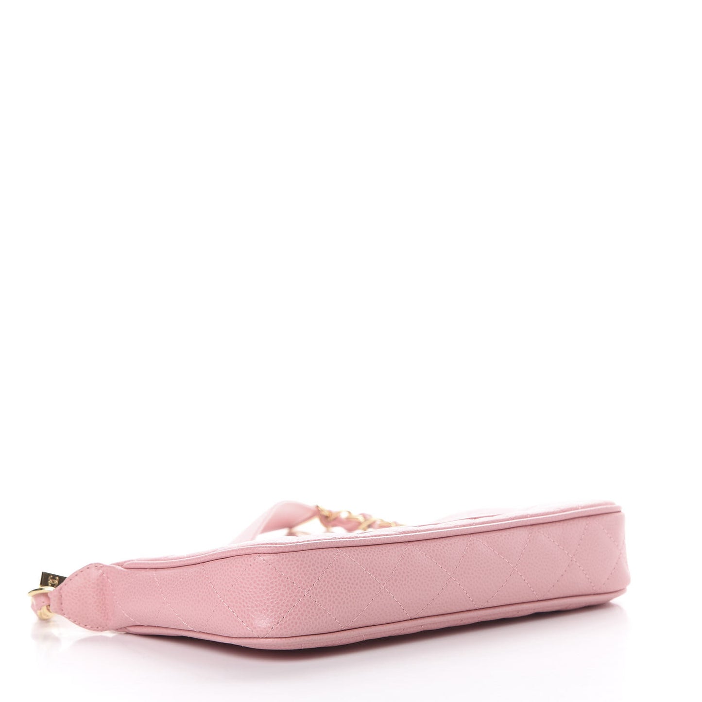 Caviar Quilted Pochette Pink