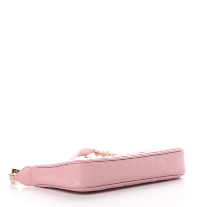 Chanel Caviar Quilted Pochette Pink 3 of 12