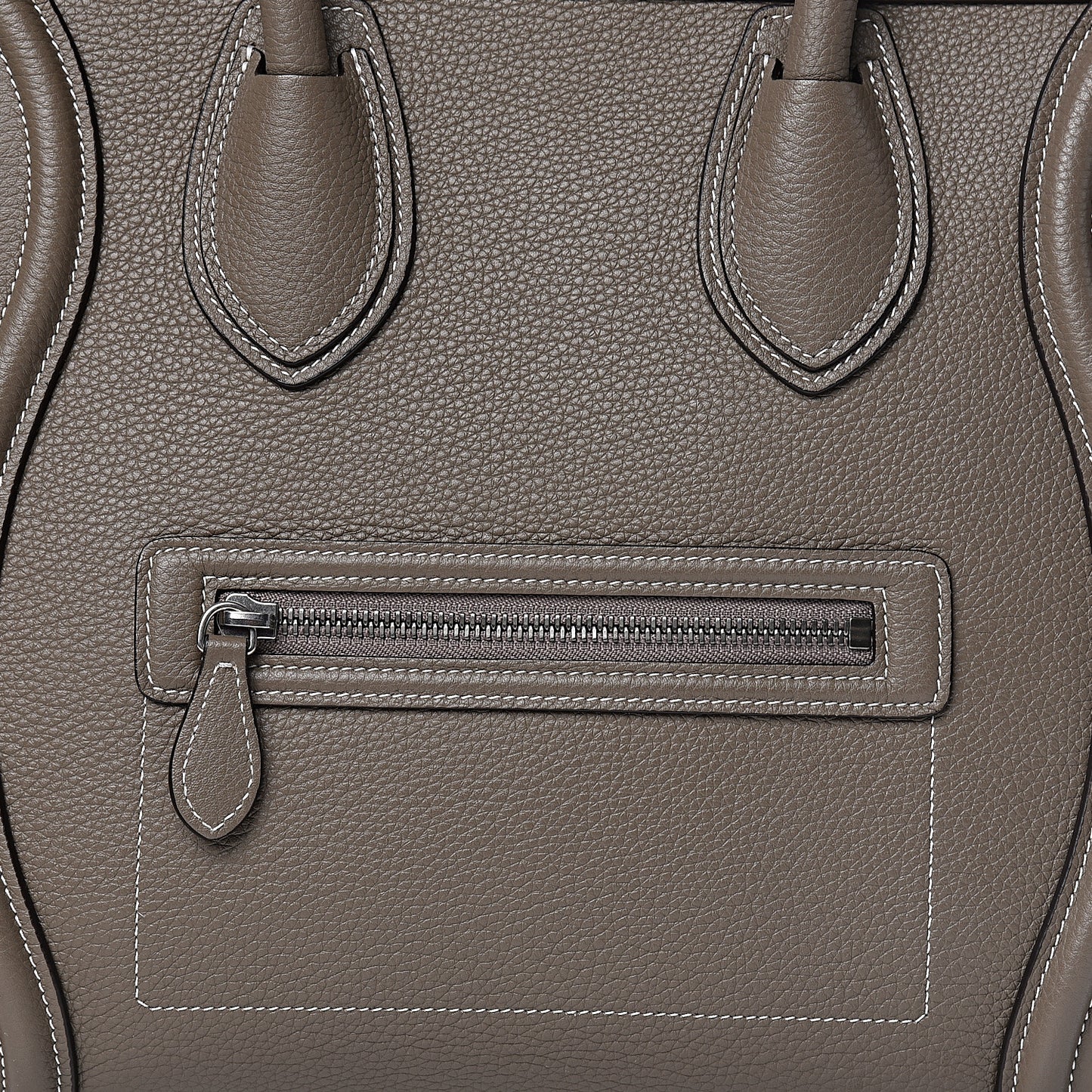 Drummed Calfskin Mini Luggage Souris