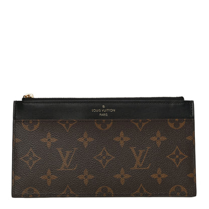Louis Vuitton Monogram Slim Purse Black 1 of 12