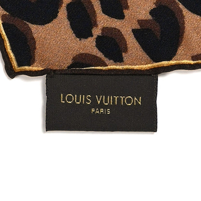 Louis Vuitton Silk Leopard Monogram Square Scarf 3 of 3