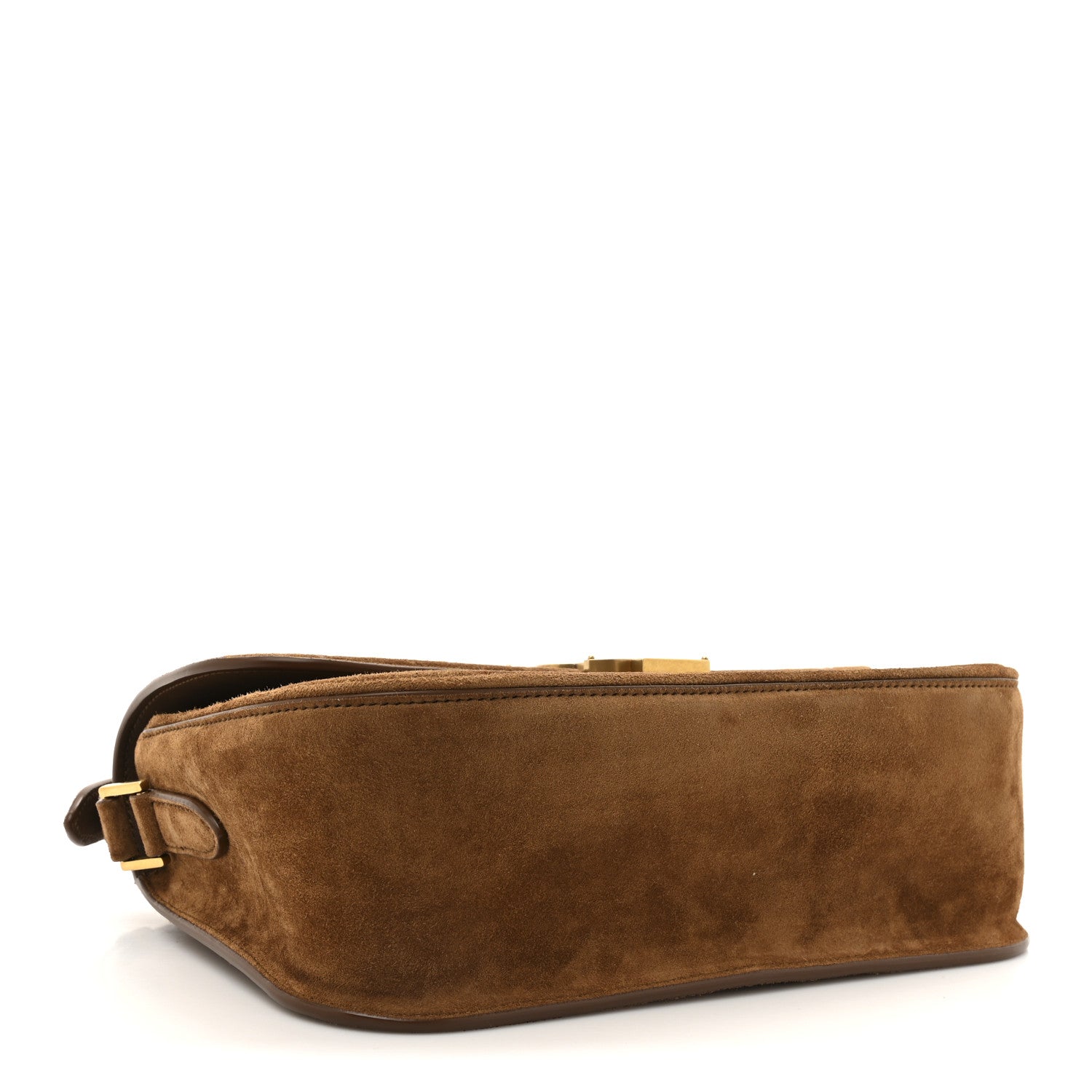 Saint Laurent Suede Calfskin Monogram Small Solferino Satchel Caramel Cognac 4 of 13