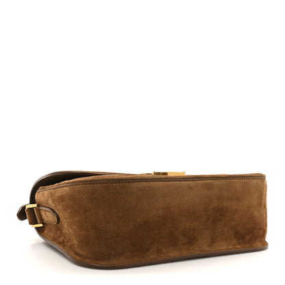 Saint Laurent Suede Calfskin Monogram Small Solferino Satchel Caramel Cognac 4 of 13