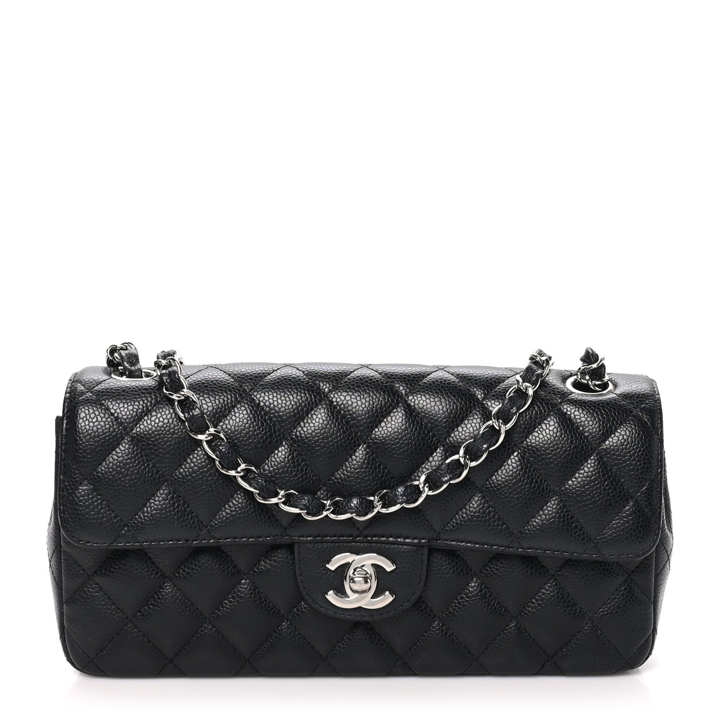 Caviar Quilted East West Flap Black