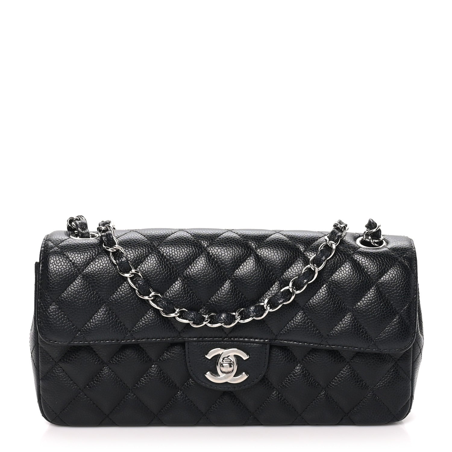 Chanel Caviar Quilted East West Flap Black 1 of 11