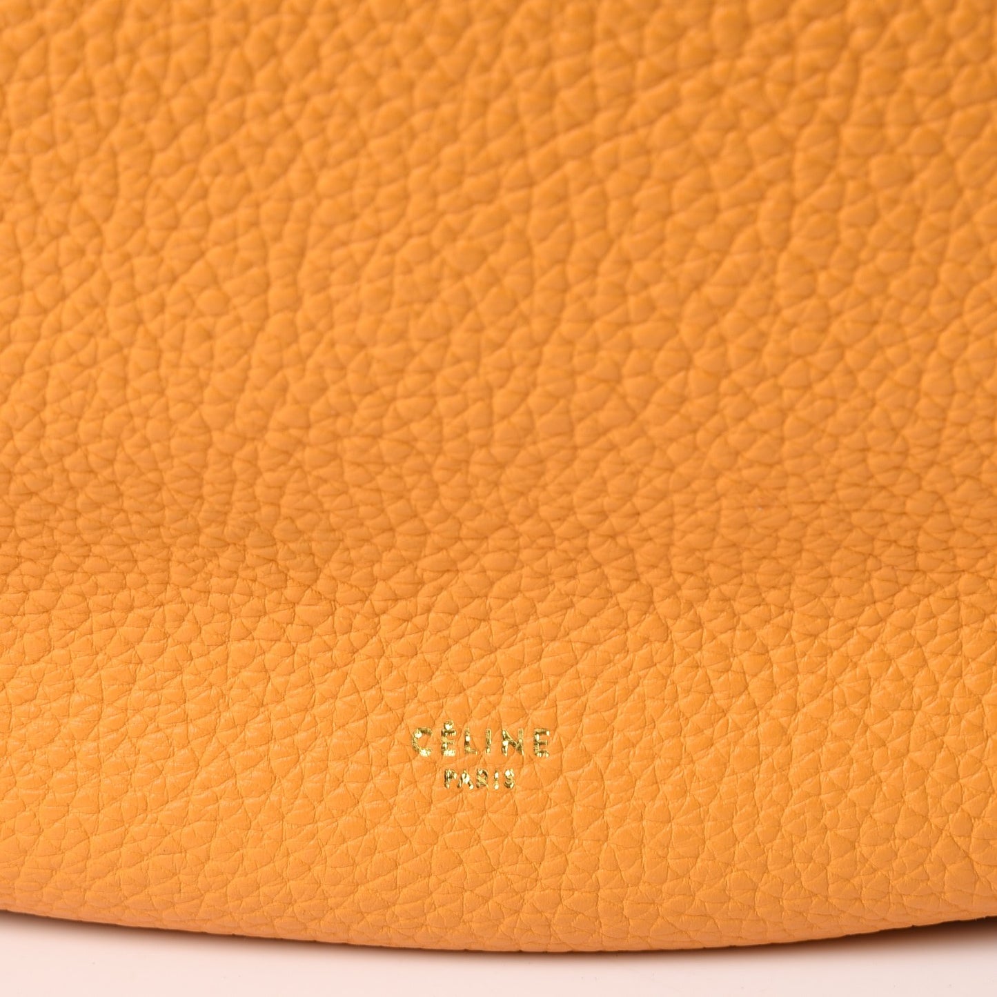 Crisped Calfskin Medium Hobo Saffron