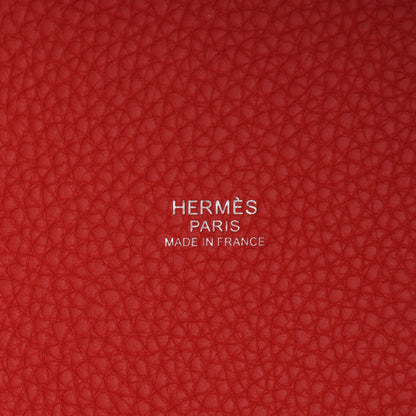 Hermes Taurillon Clemence Picotin Lock 22 MM Rouge Tomate 6 of 7