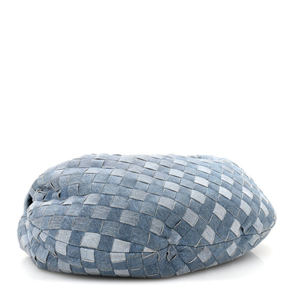Bottega Veneta Nappa Denim Effect Intrecciato Teen Jodie Hobo Denim 4 of 9