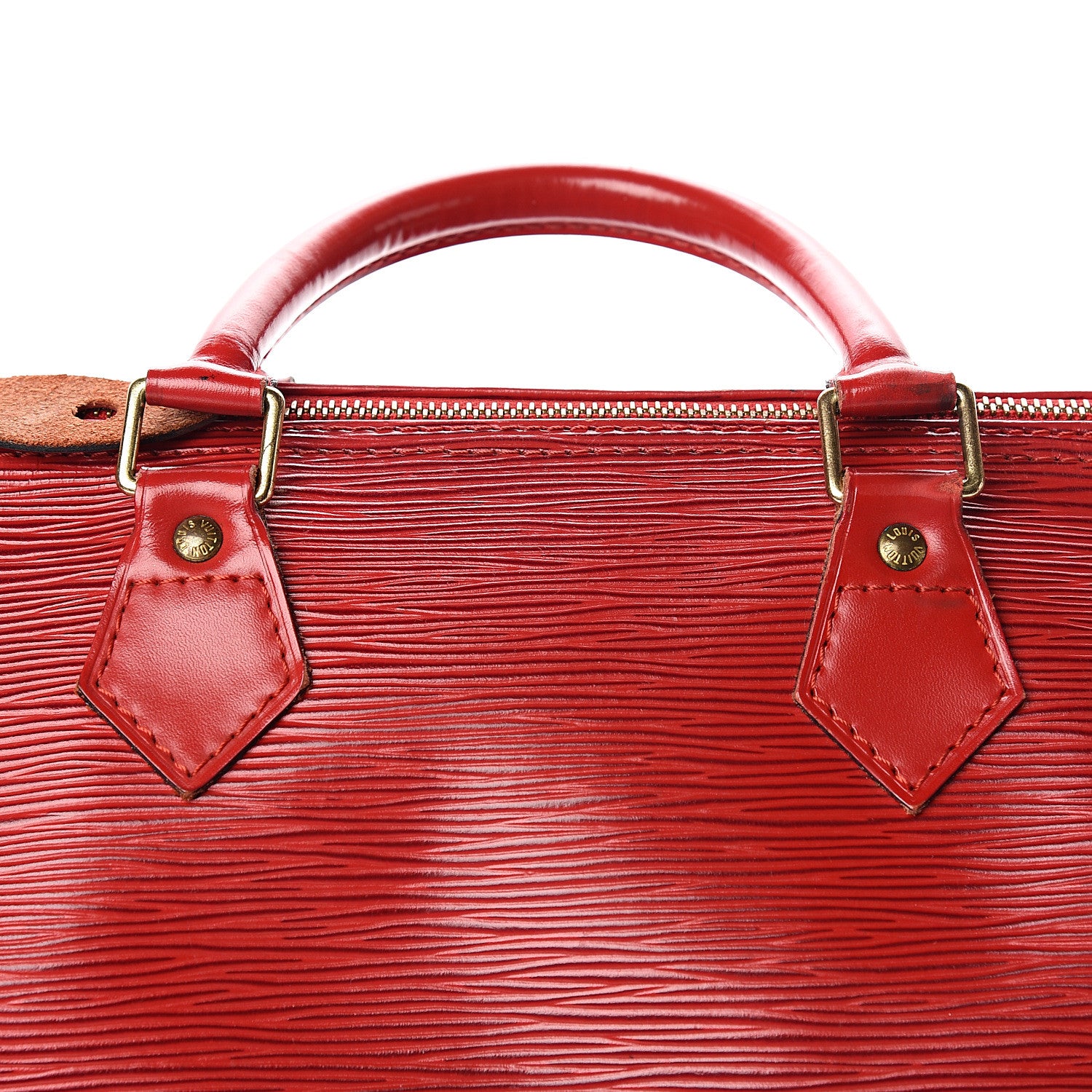 Louis Vuitton Epi Speedy 30 Castillan Red 10 of 10