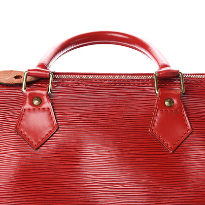 Louis Vuitton Epi Speedy 30 Castillan Red 10 of 10