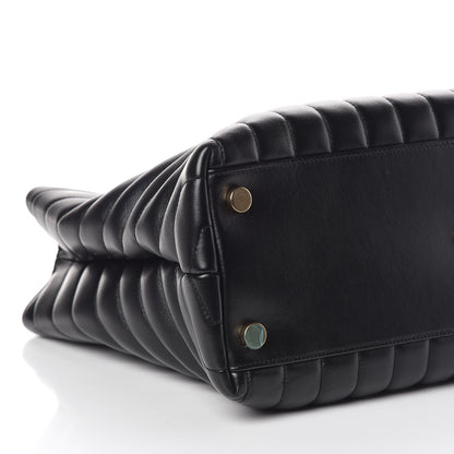 Saint Laurent Calfskin Y Quilted Monogram Large Loulou Shopper Black 5 of 8