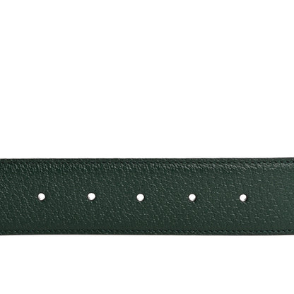 Gucci Textured Dollar Calfskin Double G Memorable Buckle 40mm Belt 90 36 Vintage Green Powder Pink 3 of 7
