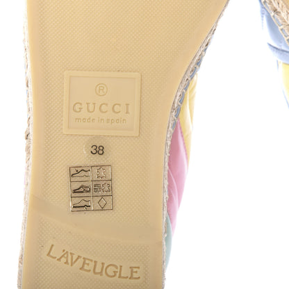 Gucci Nappa Matelasse Diagonal GG Marmont Espadrilles 38 Multicolor Pastel 8 of 11