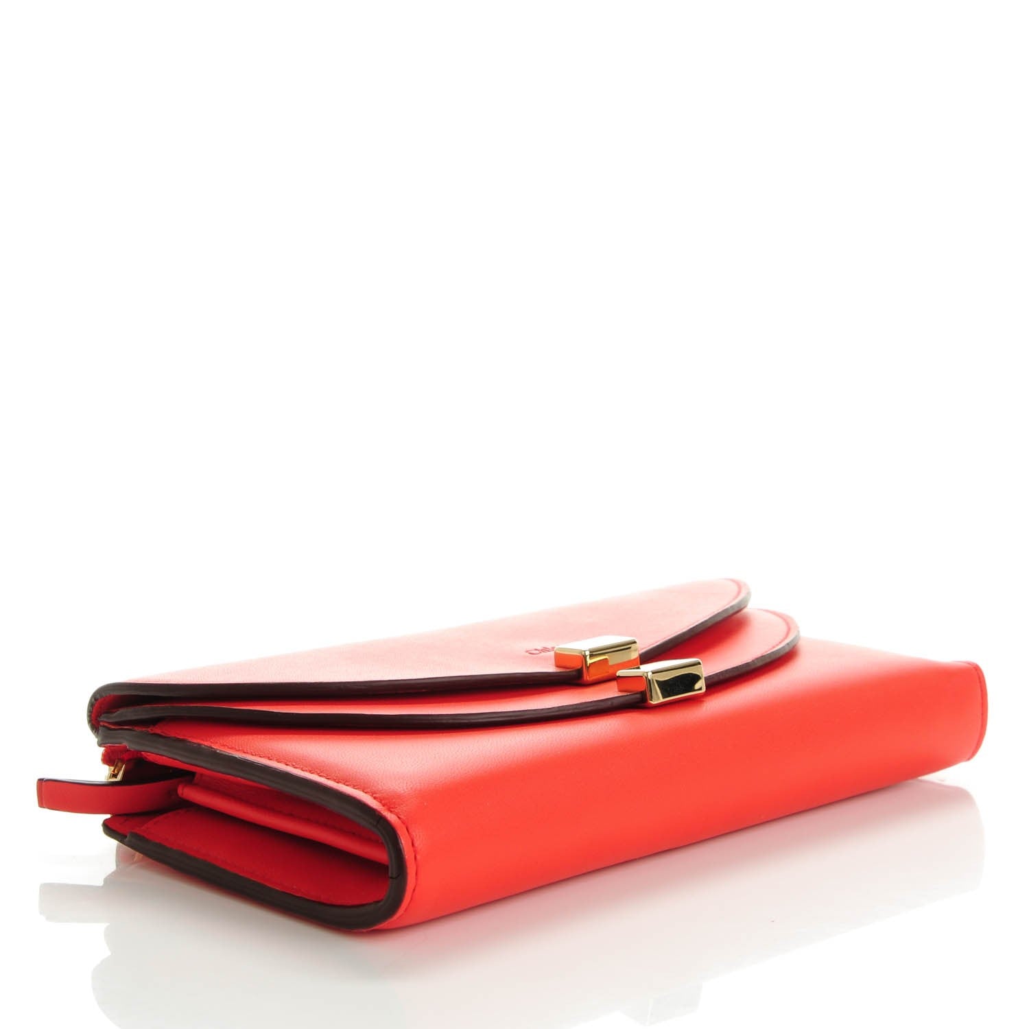 Chloe Calfskin Georgia Flap Wallet Poppy 4 of 9