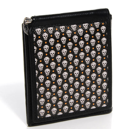 Alexander McQueen Coated Canvas Skull Print Money Clip Wallet 3 of 7