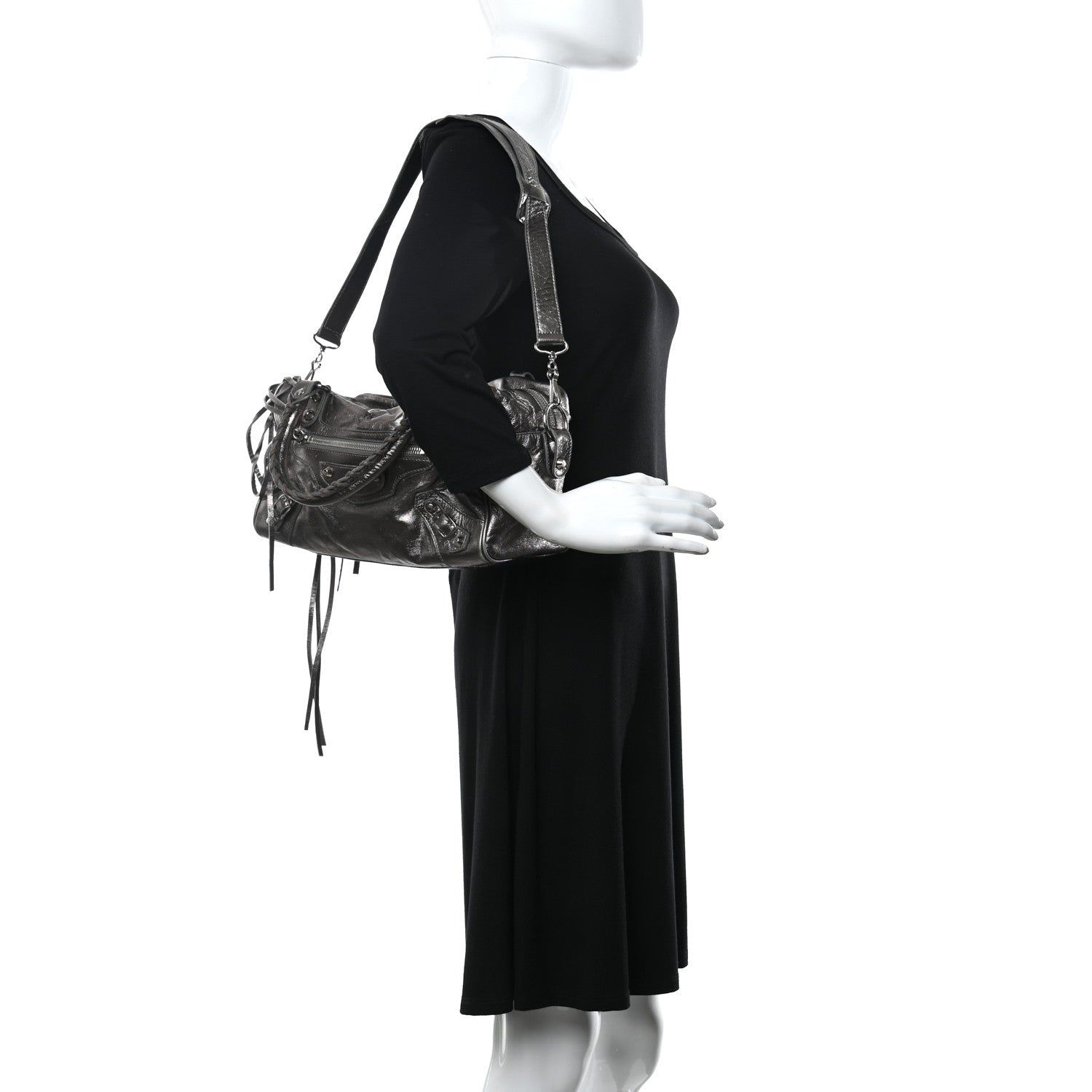 Balenciaga Agneau Classic Hardware Box Bag Metallic 2 of 9