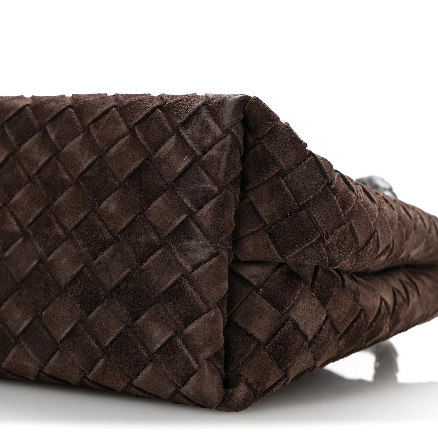 Suede Intrecciato Medium Andiamo Shoulder Bag Fondant