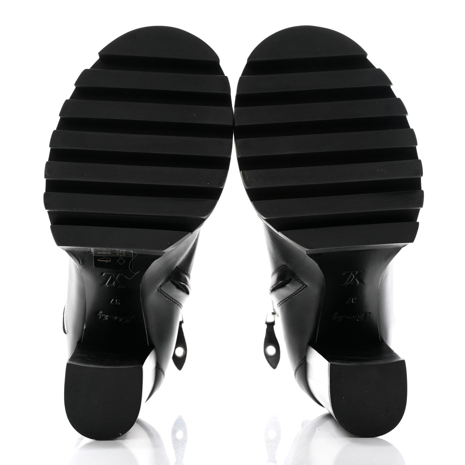 Louis Vuitton LOUIS VUITTON Patent Calfskin Monogram Star Trail Ankle Boots 37 Black 5 of 7