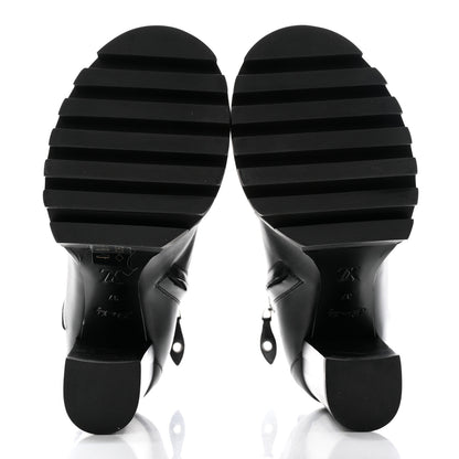 Louis Vuitton LOUIS VUITTON Patent Calfskin Monogram Star Trail Ankle Boots 37 Black 5 of 7