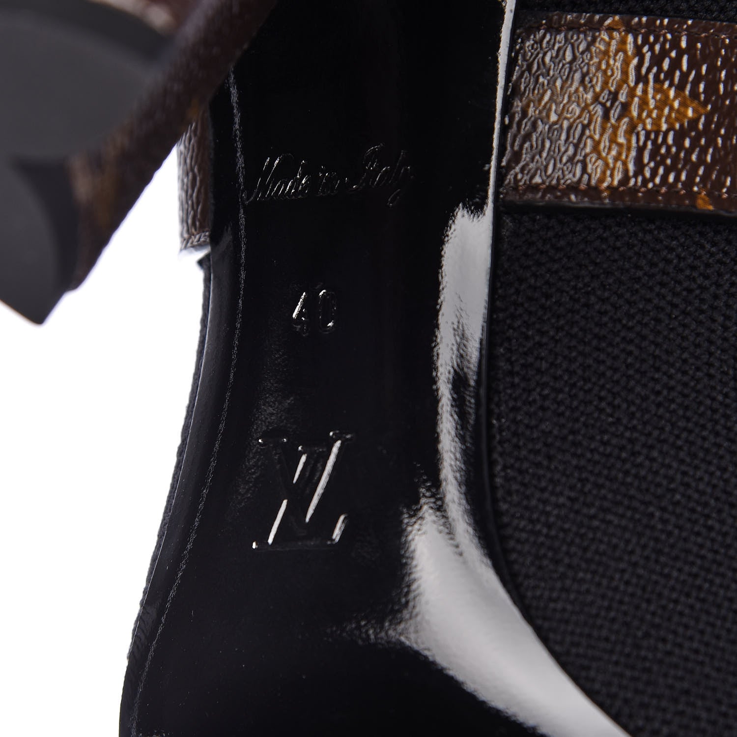 Louis Vuitton Monogram Stretch Fabric Silhouette Ankle Boots 40 Black 12 of 12