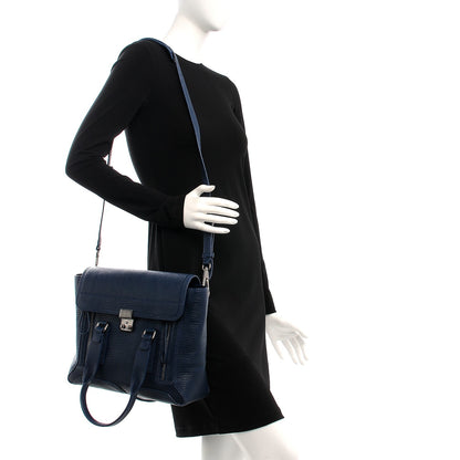 3.1 Phillip Lim 3.1 Textured Calfskin Medium Pashli Satchel Lapis 2 of 8