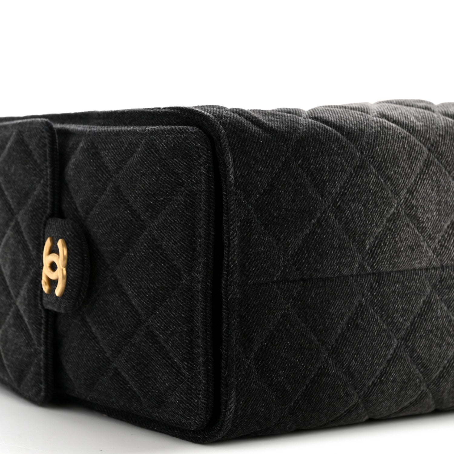 Chanel Washed Denim Quilted Small Chanel 25 Handbag Black 9 of 10