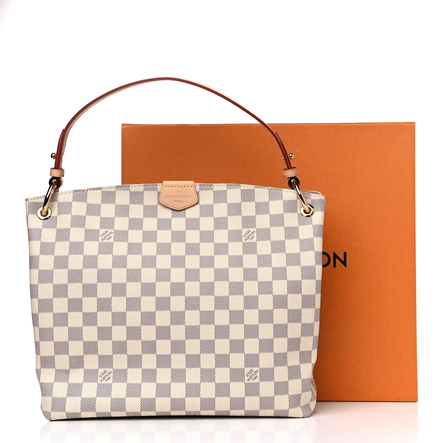 Louis Vuitton Damier Azur Graceful PM Rose Ballerine 13 of 13