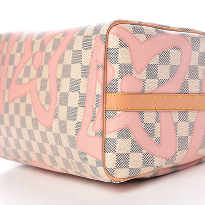 Louis Vuitton Damier Azur Tahitienne Speedy Bandouliere 30 Rose Ballerine 9 of 10