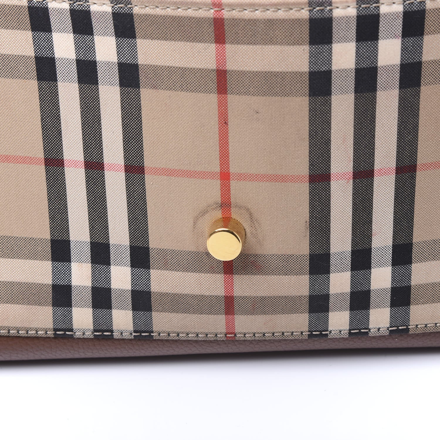 Burberry Calfskin Vintage Check Note Crossbody Bag Tan 12 of 13