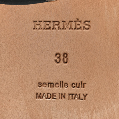 Hermes Suede Goatskin Womens Colette Loafers 38 Blanc Poros 7 of 10