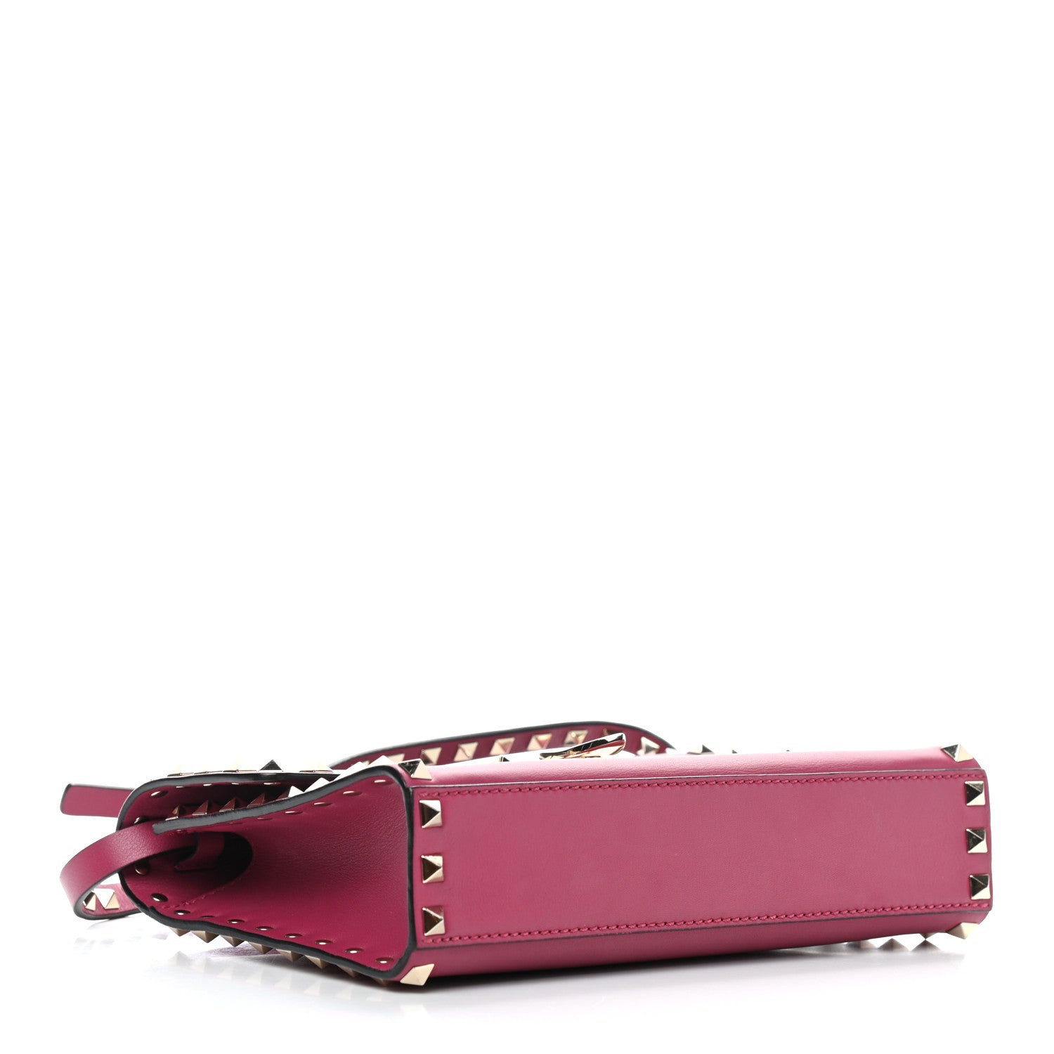 Valentino Garavani Vitello Medium Rockstud Flip Lock Crossbody Bag Deep Cyclamin 3 of 10