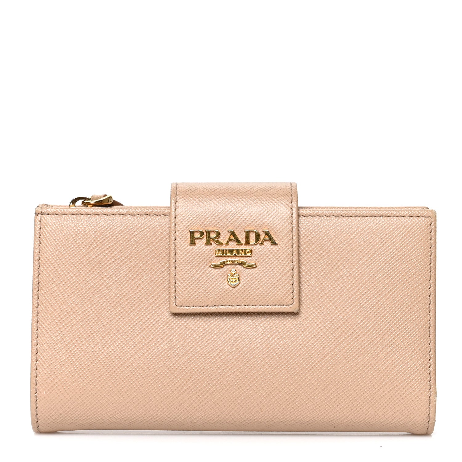 Prada Saffiano Metal Tab Wallet Cammeo 1 of 11