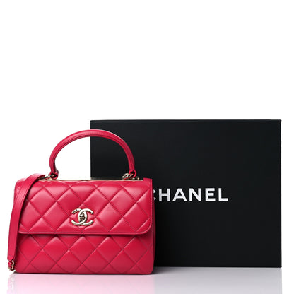 Chanel Lambskin Quilted Small Trendy CC Flap Dual Handle Bag Pink 10 of 10