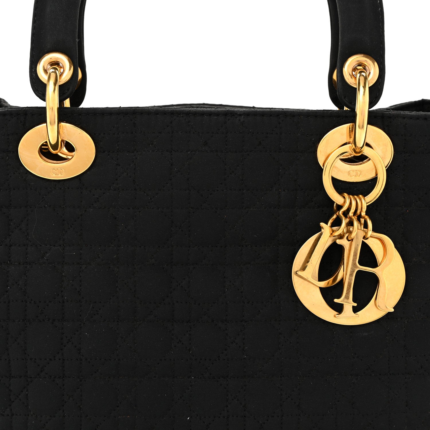 Christian Dior Nylon Cannage Medium Lady Dior Black 7 of 9