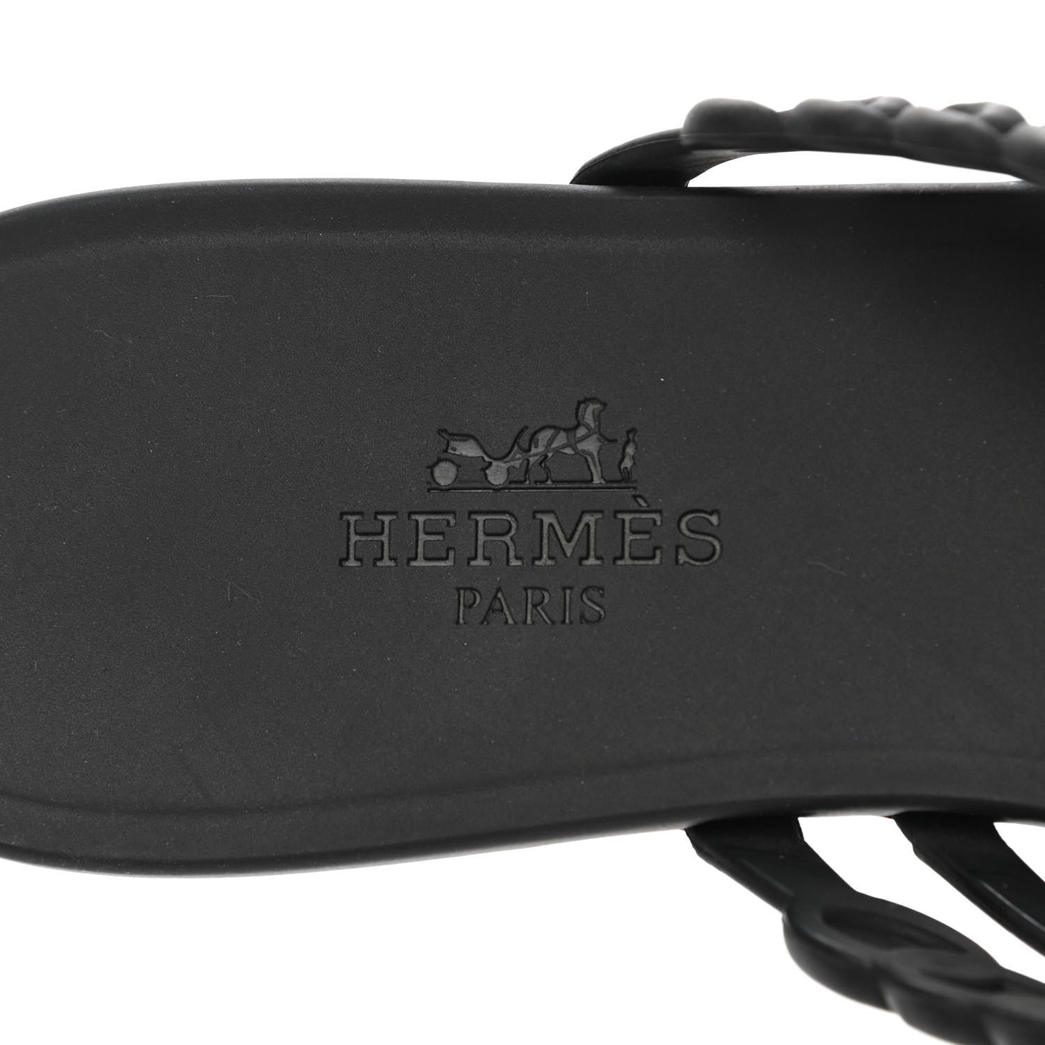 Hermes Rubber Chaine d'Ancre Nude Sandals 36 Black 7 of 7