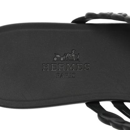 Hermes Rubber Chaine d'Ancre Nude Sandals 36 Black 7 of 7